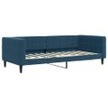 vidaXL Denná posteľ s matracom modrá 90x200 cm zamat