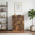 vidaXL Zásuvkový kabinet Dymový dub 66 x 34,5 x 87 cm Kompozitné drevo