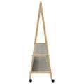 vidaXL Vešiak na oblečenie s policami a kolieskami 132x45,5x155,5 cm