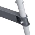 vidaXL Bazénový rebrík šedý 84 cm oceľ