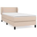 vidaXL Boxspring posteľ s matracom kapučínová 90x200 cm umelá koža