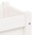 vidaXL Záhradný kvetináč s nohami biely 70x31x70 cm masívna borovica