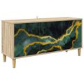 vidaXL TV skrinka WIJHE 102 x 33 x 50 cm Sonoma Kompozitné drevo