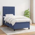 vidaXL Boxspring posteľ s matracom modrá 100x200 cm látka