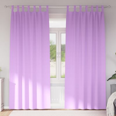 vidaXL Záclony na zatemnenie s krúžkami 2 pcs Fialová 260 x 140 cm
