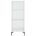 vidaXL Komoda lesklá biela 34,5x32,5x90 cm kompozitné drevo