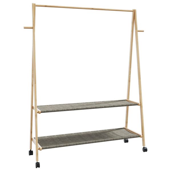 vidaXL Vešiak na oblečenie s policami a kolieskami 132x45,5x155,5 cm