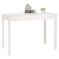 vidaXL Jedálenský stolík biely 110x55x75 cm borovicový masív