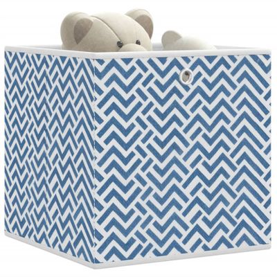 vidaXL skladacie úložné boxy 4 ks Modrá 32x32x32 cm Netkaná textília