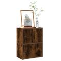 vidaXL Knižnica dymový dub 40x24x52 cm kompozitné drevo