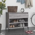 vidaXL Botník sivý dub sonoma 70x36x60 cm spracované drevo