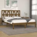 vidaXL Posteľný rám medovo-hnedý borovicový masív 140x190 cm