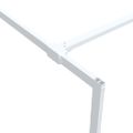 vidaXL Sprchová zástena biela 140x195 cm priehľadné ESG sklo