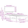 vidaXL Rám postele s čalúneným čelom Čierna 90 x 200 cm