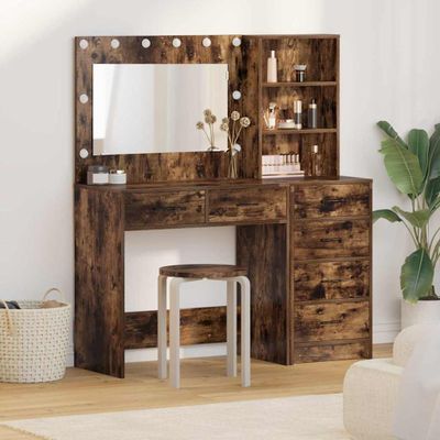 vidaXL Toaletný stolík Hnedá 78.5 x 41 x 135 cm Kompozitné drevo