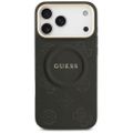 Obal Guess pre iPhone 17 Pro Max HC MAGSAFE PU W/ PEONY HOT STAMP čierny