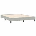 vidaXL Posteľný rám boxsping s matracom bledosivý 160x210 cm zamat