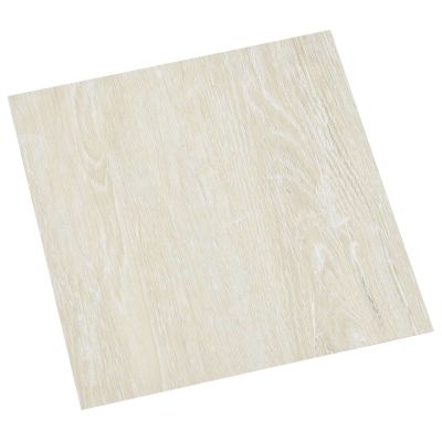 vidaXL Samo-lepiace podlahové dosky 30,5 x 30,5 cm 20 pcs PVC Krémová
