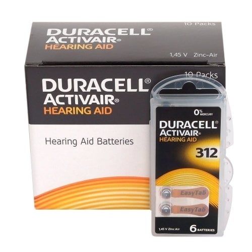 Duracell Activair DA 312 batérie do naslúchadla 6ks 4043752174748