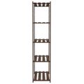 vidaXL Regál s 5 policami hnedý 80x38x170 cm borovicový masív