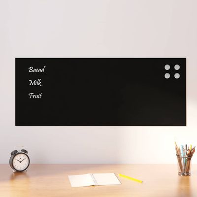 vidaXL Nástenná magnetická tabuľa čierna 100x40 cm tvrdené sklo