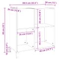 vidaXL Skrinka na platne čierna 84,5x38x89 cm kompozitné drevo