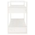 vidaXL Knižnica/deliaca stena biela 80x35x56,5 cm masívna borovica