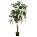vidaXL Umelý strom vistéria 560 listov 80 cm zeleno-biela