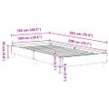 vidaXL Posteľný rám bez matraca hnedý dub 100x200 cm kompozitné drevo