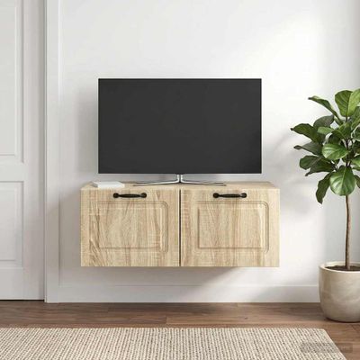 vidaXL Nástenná TV skrinka Nástenný Dub sonoma 78,5 x 41 x 30 cm