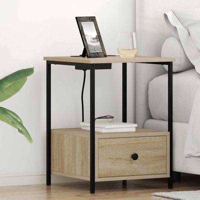 vidaXL Nočný stolík 2 pcs Sonoma dub 42 x 41 x 56 cm Kompozitné drevo