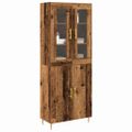 vidaXL Highboard 2 ks Staré drevo 69,5 x 34 x 180 cm Kompozitné drevo