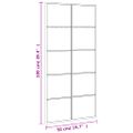 vidaXL Nástenné zrkadlo čierne 50x100 cm obdĺžnikové železné