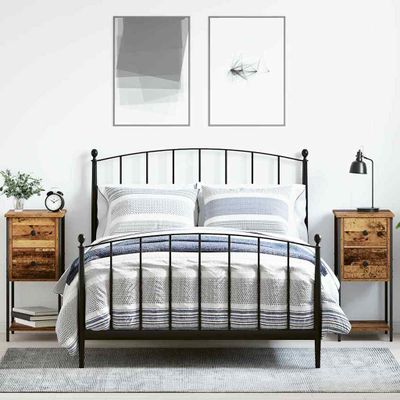 vidaXL Nočný stolík 2 pcs Staré drevo 32 x 42 x 70 cm Kompozitné drevo