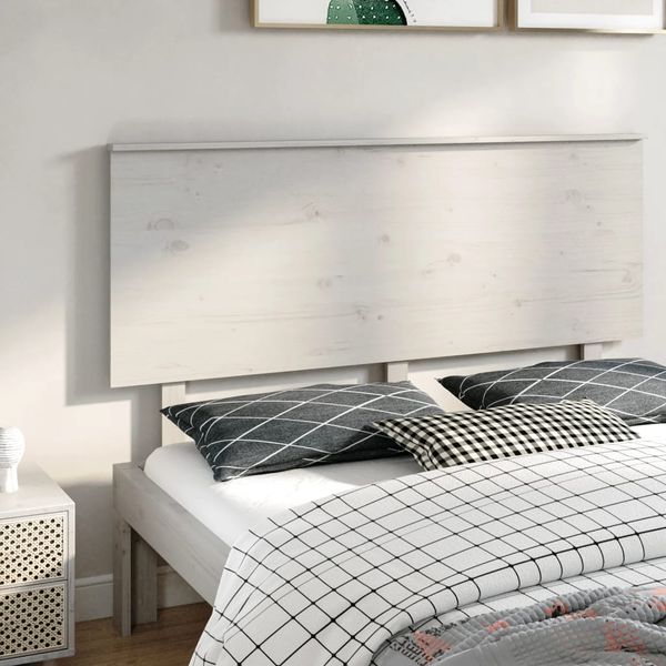 vidaXL Čelo postele biele 154x6x82,5 cm masívna borovica