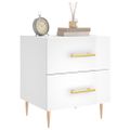 vidaXL Nočné stolíky 2 ks lesklé biele 40x35x47,5 cm kompozitné drevo