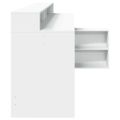 vidaXL Stôl s LED svetlami biely 200x104x91 cm kompozitné drevo