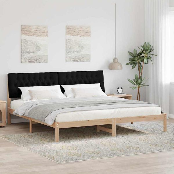 vidaXL Rám postele s čalúneným čelom Hnedá 200 x 200 cm