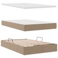 vidaXL Postel s úložným prostorem a matrací Kapučínová 120 x 190 cm
