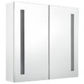 vidaXL LED kúpeľňová zrkadlová skrinka žiarivá biela 62x14x60 cm