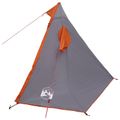 vidaXL 2-v-1 dažďový plášť s kapucňou Šedá a oranžová