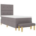 vidaXL Posteľ s pružinovým rámom Sivohnedá 200 x 90 cm látka