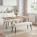 vidaXL Lavica s gombíkovým prešívaním Krémová 110 x 40 x 46 cm Zamat