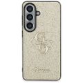 Puzdro Guess Fixed Glitter Big 4G Metal Logo pre Samsung Galaxy S26 zlatá