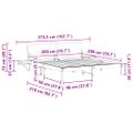 vidaXL Rám postele Hnedá 200 x 200 cm Masívne borovicové drevo