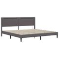 vidaXL Rám postele s matracom Sivá 200 x 200 cm Umelá koža