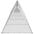 vidaXL Klietka pre králiky sivá 504,5x80,5x71 cm pozinkovaná oceľ