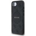 Guess HC MagSafe PU 4G Circle with Classic Logo case for iPhone 16e Black