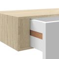 vidaXL Nástenná zásuvková polica dubová a biela 40x23,5x10 cm MDF