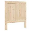 vidaXL Posteľný rám s čelom 90x200 cm masívna borovica
